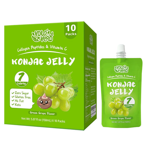 Pack, 20 Pack, 0 VOLO VERO Drinkable Konjac Jelly Variety Low Calories, Sugar, Vegan, Gluten Free, Keto, Vitamin C