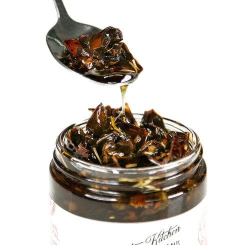 6oz 100% Jalapeno Pepper Chile Crunch - Mild Mexican Chili Crisp in All Natural Seasoned Olive Oil, Garlic & Rosemary