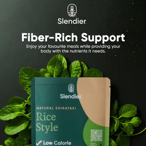 Pack 6 Slendier - Shirataki Rice of | Low Calorie Rice | Low Carb Shirataki Noodles | Gluten-Free Konjac Noodles |