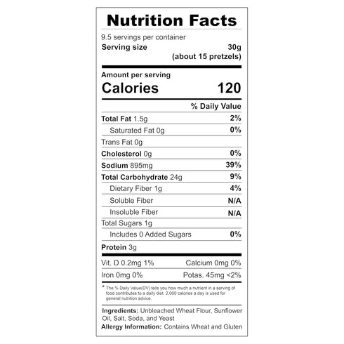 11 Oz. Pack 9 Unique Snacks Extra Salt Splits Pretzels, Original Split-Open Pretzels, Delicious Homestyle Baked Snack