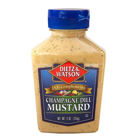 Dietz & Watson , Deli Compliments, Champagne Dill Mustard, 9oz Bottle (Pack of 2)