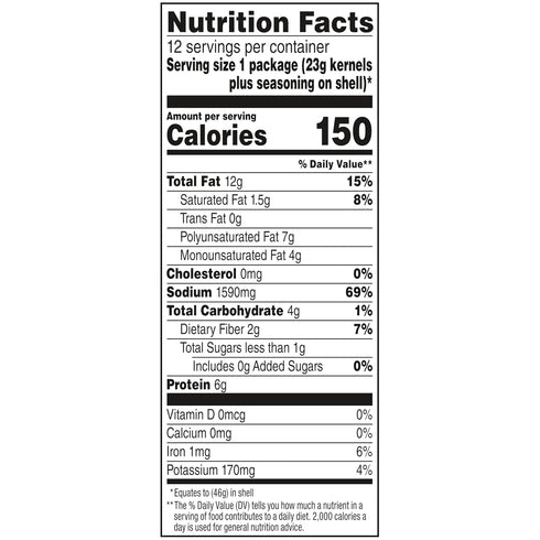 1.625 oz. (Pack 12) DAVID Sunflower Seeds, Bar-B-Q Flavor