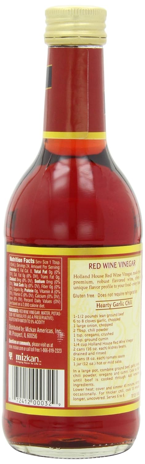 12 (Pack 6) Holland House Vinegar, Red Wine Ounce