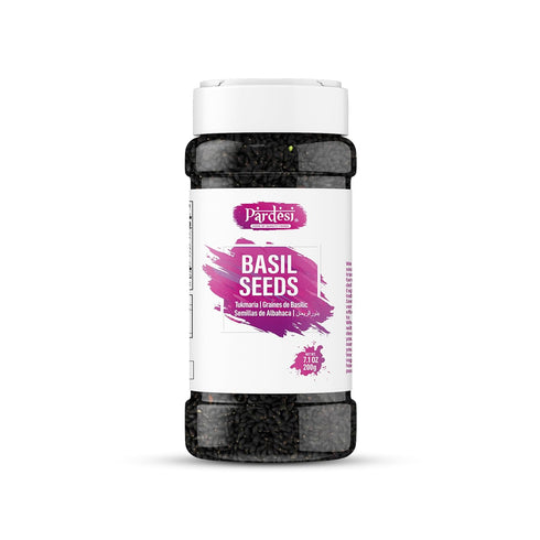 Pardesi Basil Seeds (Tukmaria/Sabja) 280g - Whole Seeds for Falooda, Drinks &