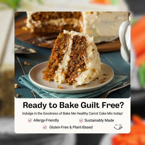 11.9oz (337g) Pack 2 Bake Me Healthy Vegan and Gluten-Free Carrot Cake & Cupcake Mix, of Dairy-Free, Egg-Free