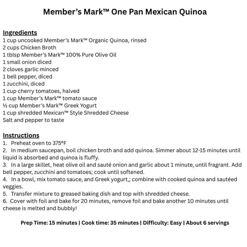 MEMBERS MARK 64 Organic Quinoa, Ounce