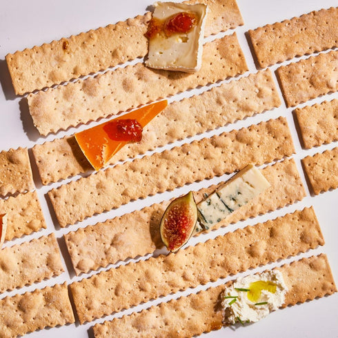 Pack 4, 6 Oz Rustic Bakery Handmade Sourdough Flatbread - Olive Oil & Sel Gris - Sea Salt Charcuterie Crackers