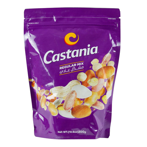 Castania Lebanese Mixed Nuts, Regular Mix with Peanuts, Pumpkin Seeds, Corn, and