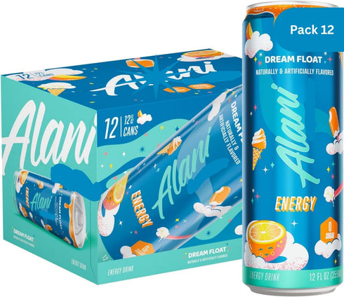 Generic 12 Oz (12 Oz (Pack 12), Alani Cotton Candy Energy Drinks, sugar free, low calorie energy drinks, Fl Cans Fl