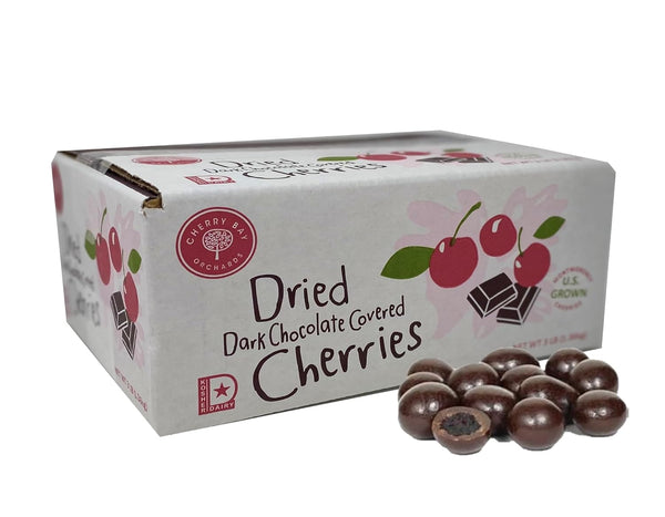 Cherry Bay Orchards Dark Chocolate Covered Cherries (3 lb Bulk Box) -