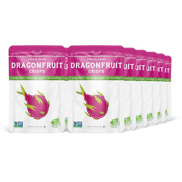 Natures Turn Freeze-Dried Dragon Fruit Crisps Healthy, Gluten-Free, Crispy & Delicious, Plant-Based