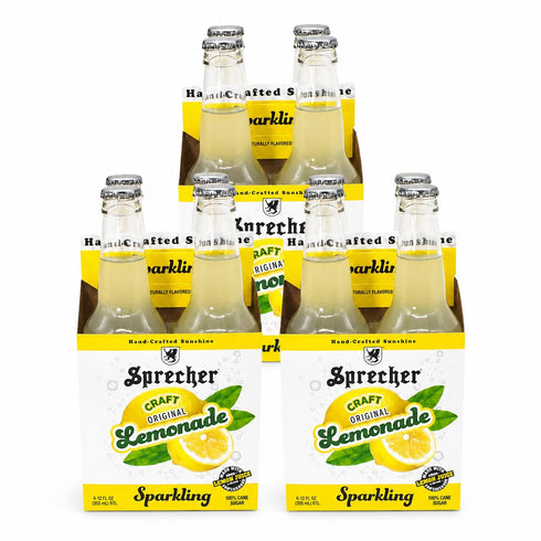 Sprecher 12 oz (12 Pack), Sparkling Original Lemonade in fl Glass Bottles Handcrafted Craft Soda with Real Lemon Juice
