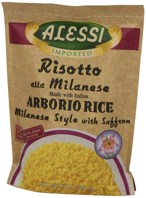 8 oz Alessi Arborio Rice with Saffron Milanese Style