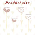 Fuutreo 48 Pcs Glitter Heart Cupcake Toppers, Wedding Cake Decorations for Valentines Day, Bridal Shower Party Supplies