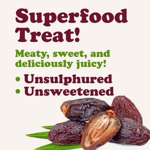 8 Food to Live Organic California Medjool Dates, Ounces Soft & Juicy Nature's Candy. Non-GMO Whole Dry Fancy Dates