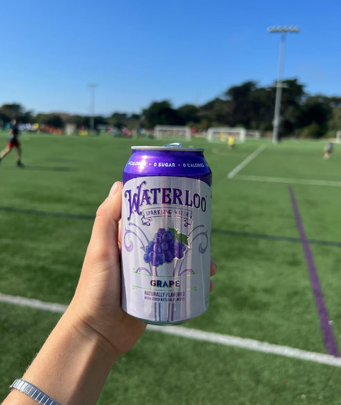 12 Oz (Pack 12) Waterloo Sparkling Water, Grape Naturally Flavored, Fl Cans of Zero Calories and Zero Sugar