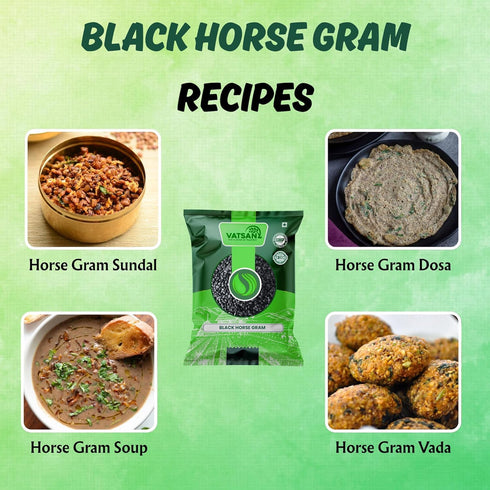 VATSAN (1lbs) Pure Black Kollu (Karuppu Horse Gram) Organic Superfood, High-Protein Kulthi Dal, Ancient South Indian