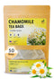 TeaDeam Chamomile Tea Bags, Caffeine-Free Sleep Time Tea for Relieving Stress, Brew Hot or Iced, 50 Bags
