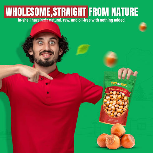 (Filberts) (4LBS.) Hazelnuts In Shell, Raw - We Got Nuts