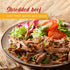 Frozen 1.2 LB Dele Food Ready to Heat Shredded Beef - Authentic Venezuelan Recipe Made in USA, Fully Cooked Shredded