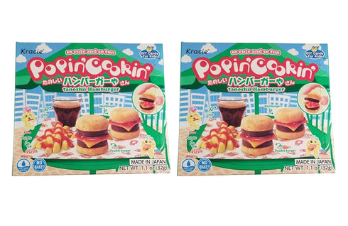 Kracie Popin Cookin Tanoshii Hamburger DIY Candy, 2 Pack Total of 2.2oz