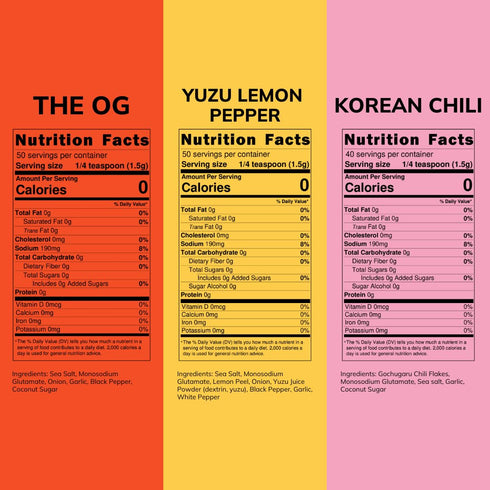 Pack) 7.42oz, Pack 3 DIME MSG Seasoning (Variety Umami Seasonings and Spices for Cooking, Grilling - Vegetable, Rice