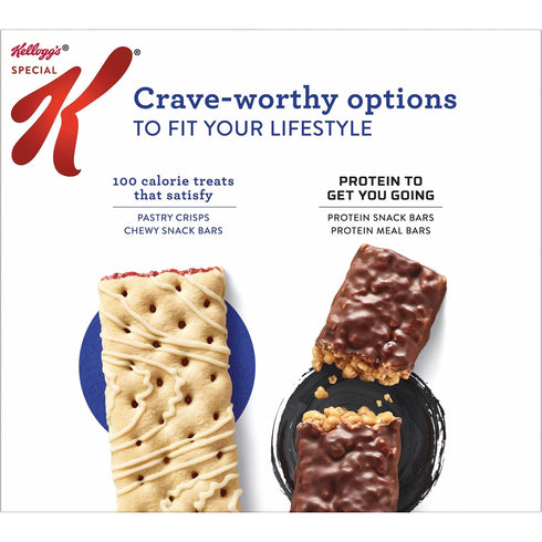 100 5.28oz (12 Special K Bar Pastry Crisps, Calorie Snacks, Breakfast Bars, Brown Sugar Cinnamon, Box Crisps)