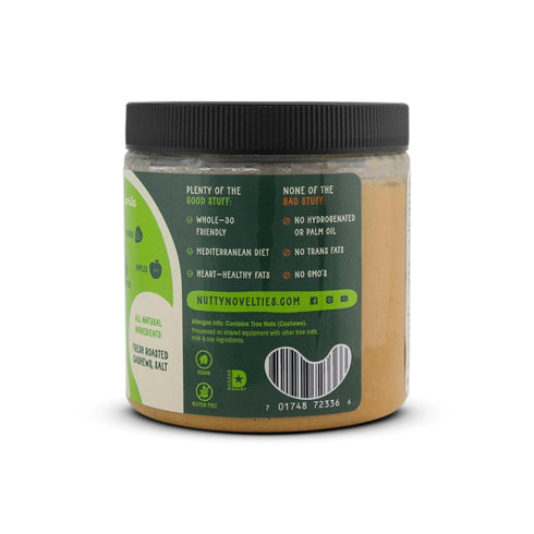 8 Nutty Novelties Cashew Butter - All-Natural Ingredients, Responsibly Sourced - No Added Sugar - No Cholesterol