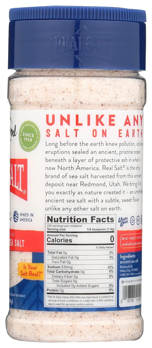 10 (Pack 6) Redmond Real Salt Ancient Fine Sea Salt Shaker, Gluten Free, Ounces