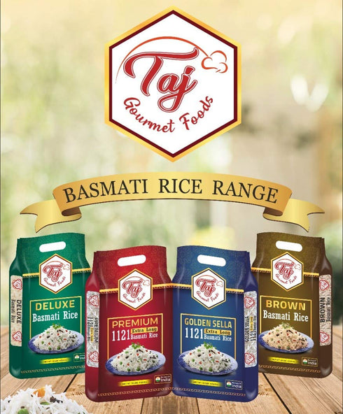 TAJ Gourmet Foods 1121 10lbs TAJ Premium Basmati Rice, Extra Long Grain Basmati Rice from India |