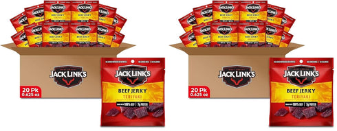Jack Link's Beef Jerky,Teriyaki,Multipack Bags - Flavorful Meat Snacks for Lunches,Ready to