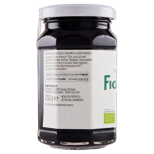 6 Count Rigoni di Asiago Fiordifrutta Organic Fruit Spread, Wild Blueberry