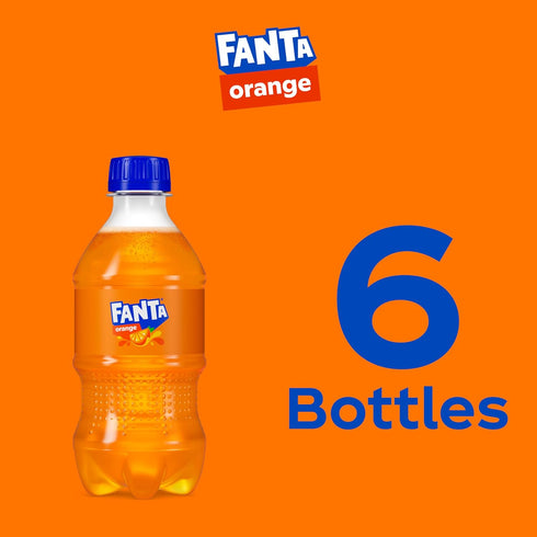 12 oz 6 Pack Fanta Orange Soda Soft Drink, fl Bottles