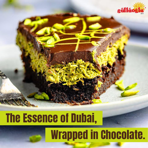 200g 7oz Gulluoglu Dubai Chocolate Filling Pistachio Cream with Crispy Kadayif | Middle Eastern Gourmet Dessert Best