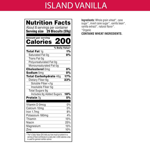 16.3oz (1 Kashi Cold Breakfast Cereal, Vegan, Organic Fiber Cereal, Island Vanilla, Box Box)
