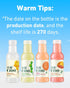 C100 Drink100mg 12% -15 oz, 445mL, 15 Pack Lemon Flavored Composite Juice Vitamin C Per Bottle, Real Fruit Juice, fl