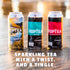 PACK 16fl oz (Pack 12) Pack HOPLARK Sparkling HopTea The RELAX Tall cans of Sampler Variety with Chamomile, Hibiscus