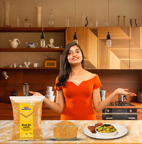 32oz (2lbs) 908g Rani Mixed Dal (Chana Dal, Moong Dal, Toor Dal, Masoor Dal, Urad Dal) ~ All Natural | Gluten Friendly