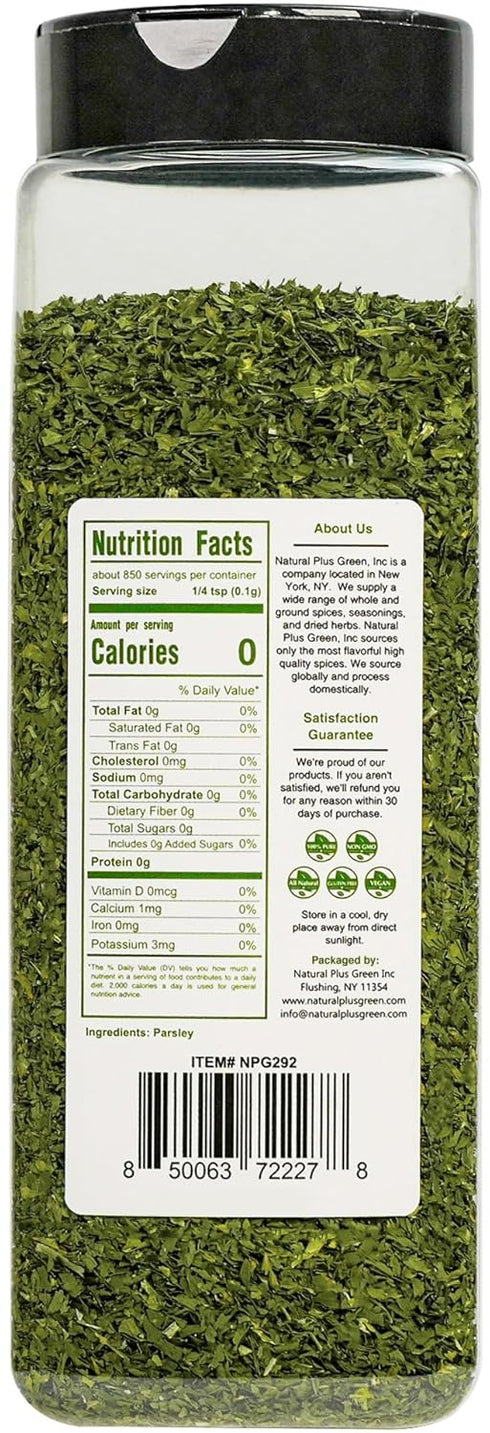 3 Oz, NPG Freeze-Dried Parsley Flakes Dehydrated Chopped Parsley for Cooking, Soups, Pasta, and Garnish, Aromatic Herb