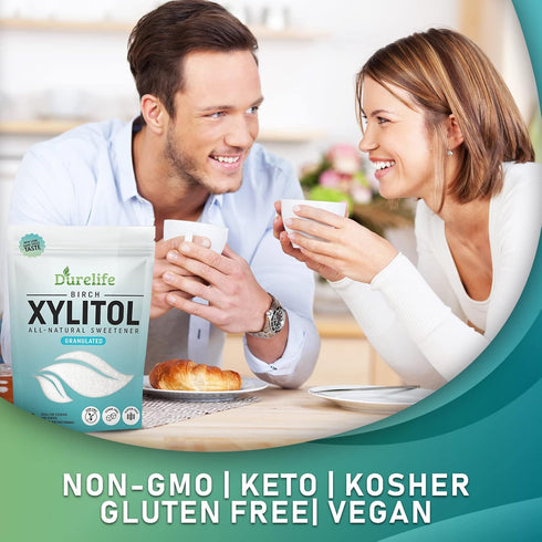 1 LB 2 Pack (16 OZ) 100% DureLife XYLITOL Sugar Substitute Bulk Made From Pure Birch Xylitol NON GMO - Gluten Free