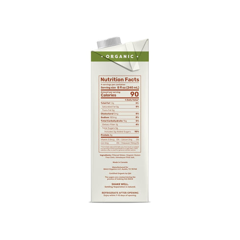 32 MALK Organic Unsweetened Original Oat Milk, FZ