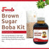 1 12 oz Fanale Brown Sugar Boba Tea Kit with Boba Pearls, US Boba Co Tapioca Pearl Made in USA Pound, Brown sugar boba