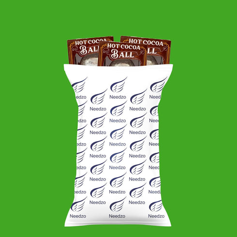 Pack 3 Needzo Hot Chocolate Salted Caramel Flavored Melting Balls, Bulk Cocoa with Mini Marshmallows Inside, Cute Candy