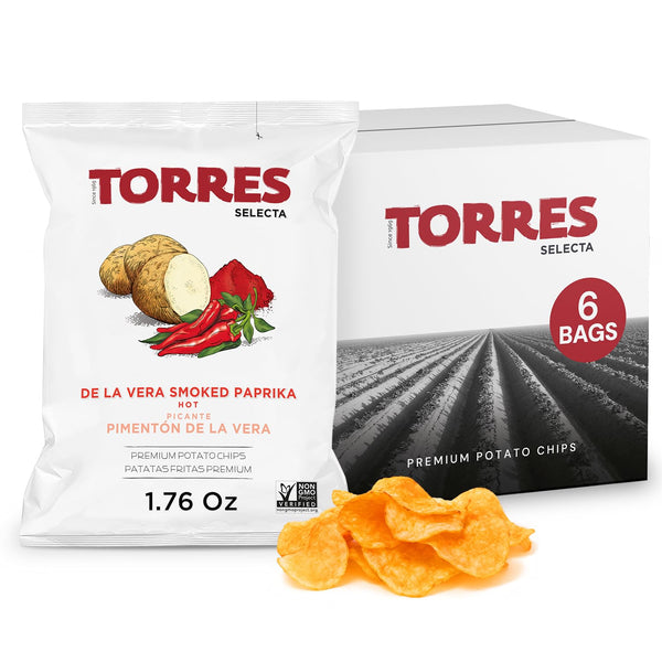 TORRES Selecta Gourmet Potato Chips - Snack Size Small Batch Artisan Kettle