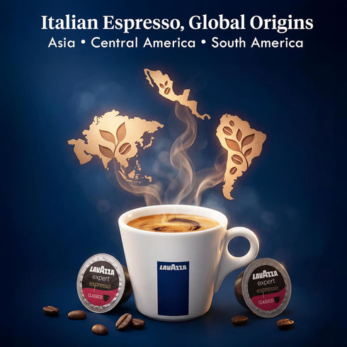 72 Count 100% Lavazza Expert Espresso Classico Capsules Medium Roast Coffee Pods Made with Arabica Beans Compatible