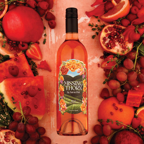 20 5 oz. Missing Thorn Rose Alcohol-Removed Zinfandel Wine by Aaron Pott - Sip Clean Non-alcoholic Wine with Berries