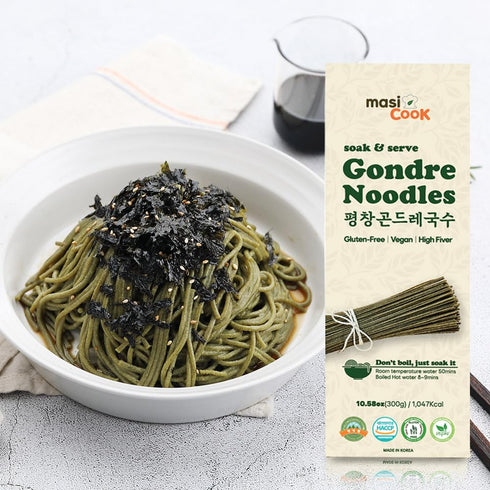 300g (10.58oz), 1,047Kcal masi Cook Pyeongchang Gondre Noodles Non fried Guksu, Noodle Korean Food
