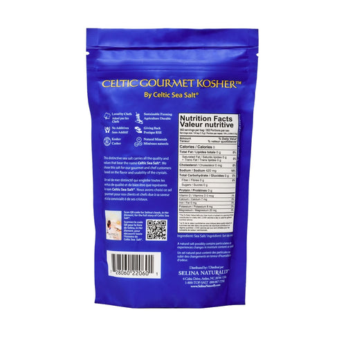 1 lb Celtic Sea Salt Kosher Unrefined Sea Salt, Chef Trusted, Sustainably Harvested, GMP Certified Cooking, Baking