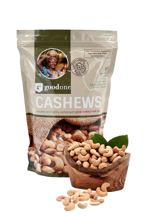 GoodOne Cashews - Roasted | Whole Cashews For Healthy Snacking | Lightly Salted