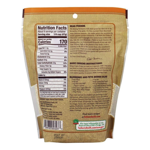 13 Bob's Red Mill Organic White Quinoa, Ounce (Resealable)